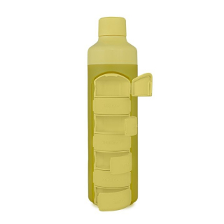 YOS Bottle Wochendispenser 375ml mit 7Fächern gelb