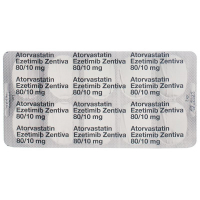 АТОРВАСТАТИН Эзетимиб Зентива табл. 80/10 мг