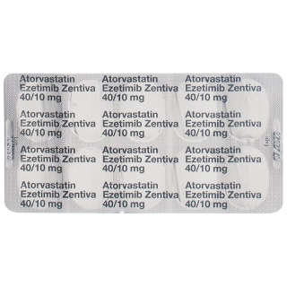 АТОРВАСТАТИН Эзетимиб Зентива табл. 40/10 мг