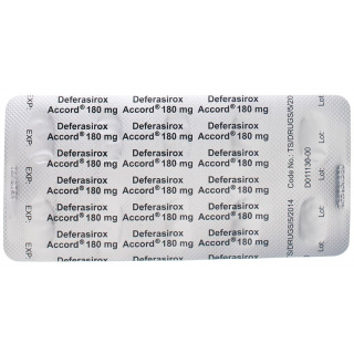 Деферасирокс Аккорд таблетки в пленочной упаковке 180 мг 90 шт.