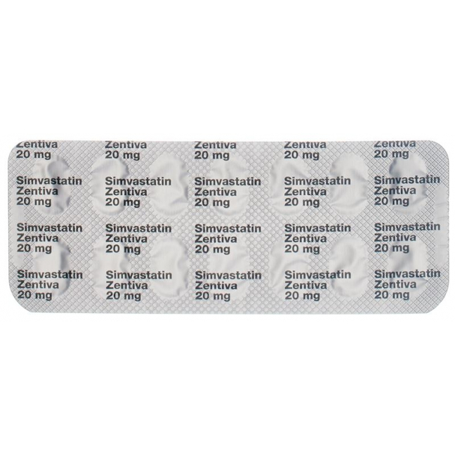 СИМВАСТАТИН Зентива пленочные таблетки 20 мг