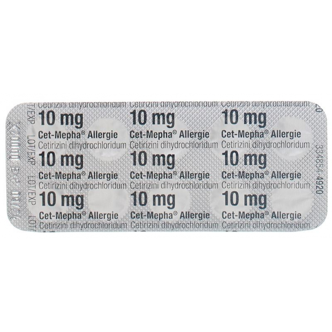 CET Mepha Allergy Filmtable 10 мг