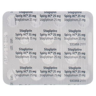 СИТАГЛИПТИН Спириг HC пленочные таблетки 25 мг