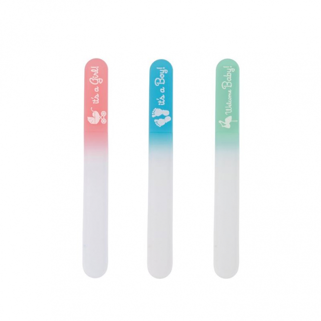 Стеклянная пилочка для ногтей Borghetti 9см, детские, разные цвета