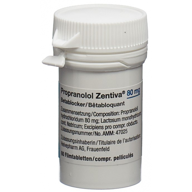 Пропранолол Зентива 80 мг 60 таблеток