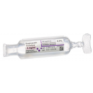 ROPIVACAIN Sintetica 5 mg/ml 20ml Amp