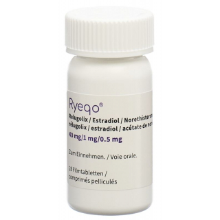 RYEQO пленочная таблетка 40 мг/1 мг/0,5 мг