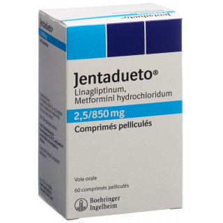 Джентадуэто 2,5 мг / 850 мг 3 × 60 таблеток покрытых оболочкой
