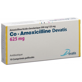 Ко-Амоксициллин Деватис Фильмтабл 625 мг 10 шт.