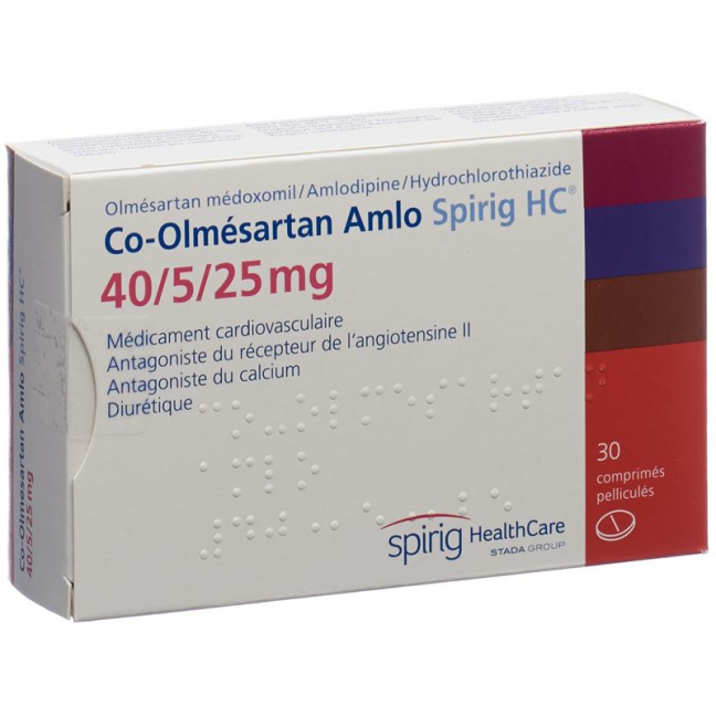 CO-OLMESARTAN AMLO Spirig HC 40/5/25mg