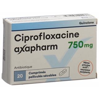 Ципрофлоксацин аксафарм Фильмтабл 750 мг 20 шт.