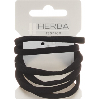 Резинки для волос Herba 5,6см черные 6 шт.