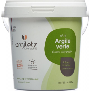Паста быстрого приготовления Argiletz Целебная земля зеленая банка 1 кг