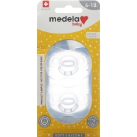 Мягкий силикон Medela Baby Nuggi 6–18, синий, 2 шт.