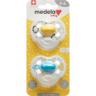 Medela Baby Nuggi Original 0-6 Желтый Синий 2 шт.