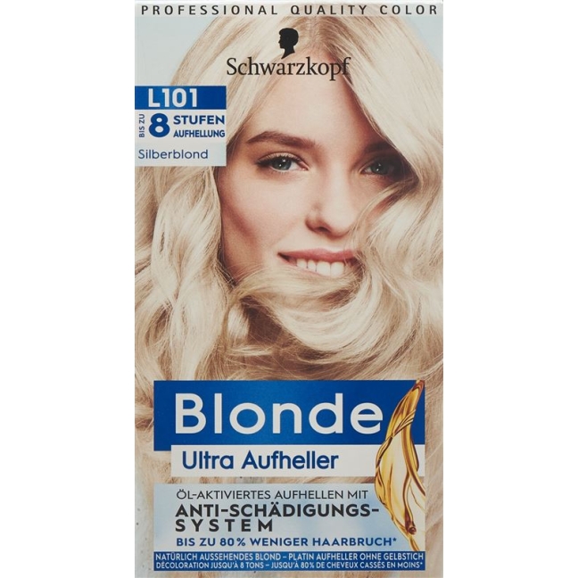 SCHWARZKOPF BLONDE L101 Platin Aufheller Silberbl