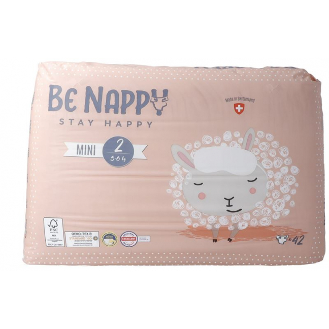 Подгузники BE NAPPY размер 2 3-6 кг мини