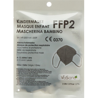 VASANO Maske FFP2 Kind 4-12 J grau D/I/F