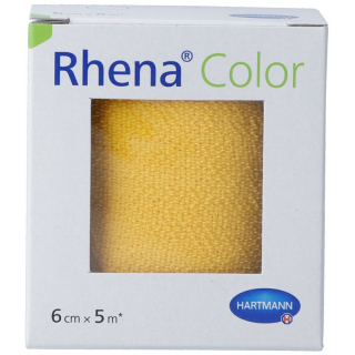 Бинты эластичные Rhena Color 6смх5м желтые