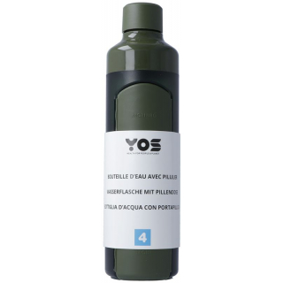 YOS Bottle Tagesdispenser 375ml mit 4Fächern grün