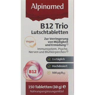 Таблетированные бутылки ALPINAMED B12 Trio, 150 шт.