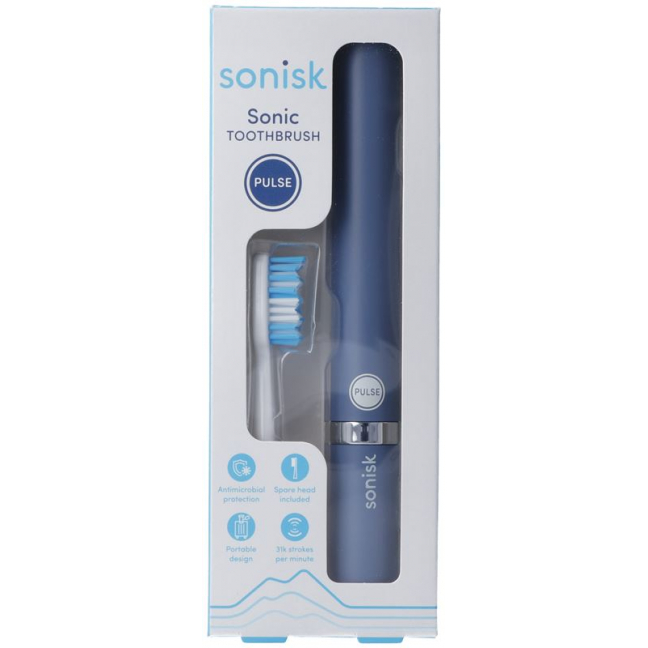 Звуковая зубная щетка SONISK темно-синяя