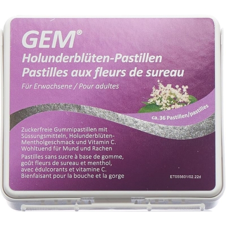 GEM Holunderblüten-Pastillen zuckerfrei