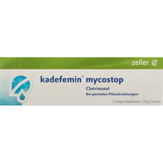KADEFEMIN Mycostop Combo Pack 3 вагинальные таблетки+крем 20 г