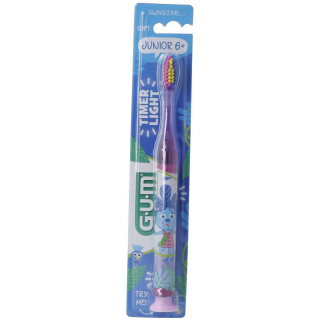 Зубная щетка ГУМ Юниор 6+ Timer Light фиолетовая