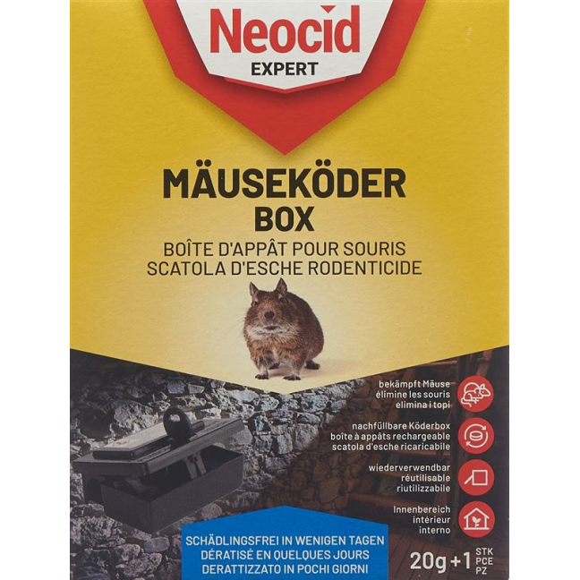 NEOCID EXPERT Mäuse-Köderbox 1Stk + 20g