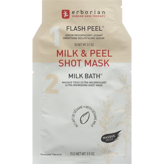 ERBORIAN KOREAN THER Milk & Peel Shot Mask