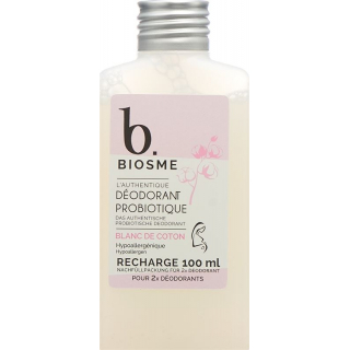 Дезодорант-пробиотик Biosme Blanc de Coton, сменный флакон, 100 мл