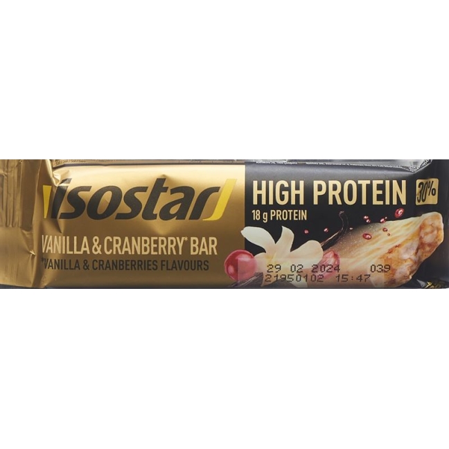 ISOSTAR High Protein Riegel Vanilla & Cranber