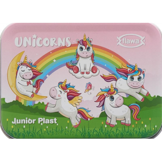 FLAWA Junior Plast Strips Unicorns Tin Box