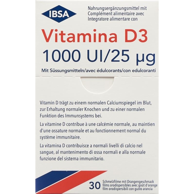 VITAMINA D3 Schmelzfilm 1000 I.U. (neu)