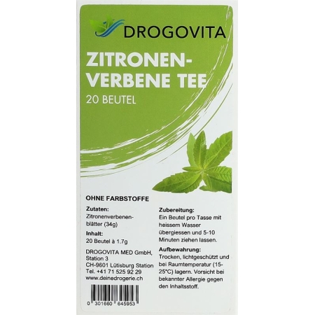 DROGOVITA Zitronenverbene Tee