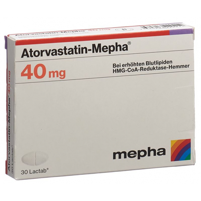 Аторвастатин-Мефа Лактаб 40 мг 90 шт.