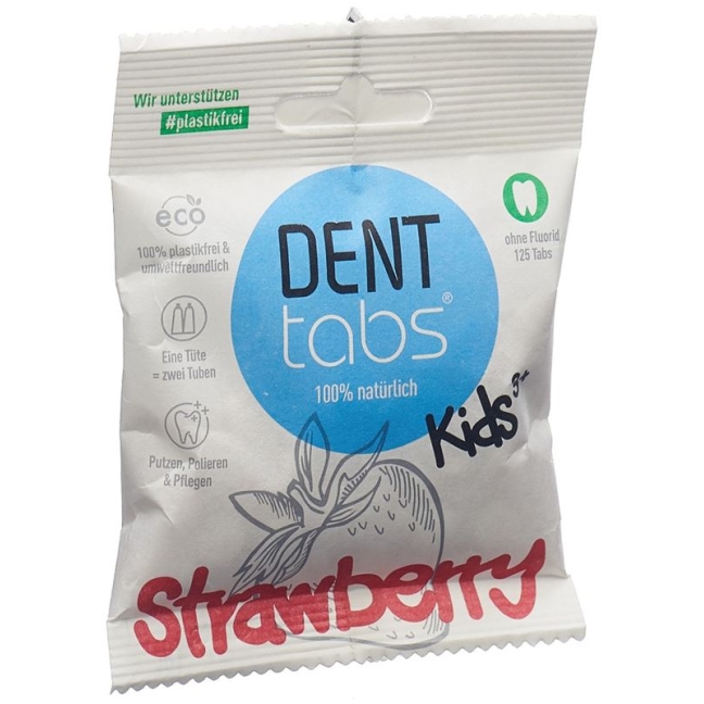 DENTTABS Zahnputztabletten Strawb o Fluor