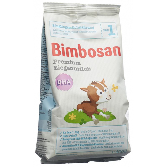 Bimbosan премиум козье молоко 1 пакетик для детского молока 400 г