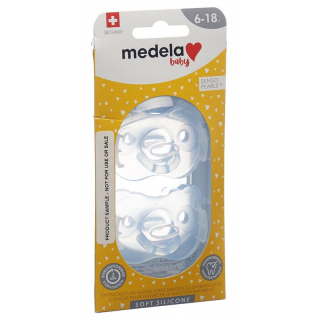 Мягкий силикон Medela Baby Nuggi 6–18, синий, 2 шт.