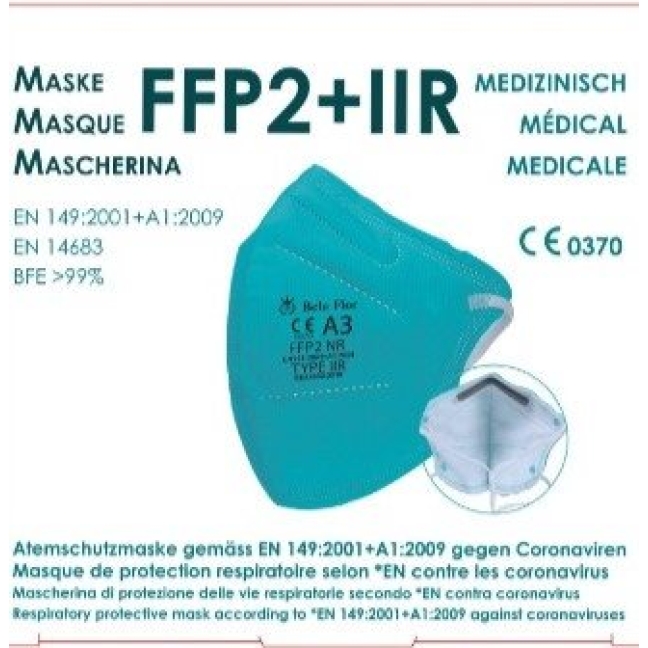 VASANO Maske FFP2 + Typ IIR türkis D/F/I