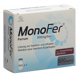 МоноФер раствор для в/в инъекций/инфузий 500 мг / 5 мл  5 флаконов по 5 мл