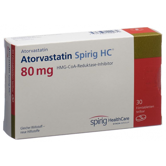 Аторвастатин Спириг HC Filmtabl 80 мг 30 шт.