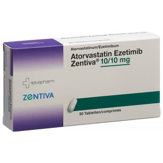 Аторвастатин Эзетимиб Зентива таблетки 10 мг/10 мг 90 шт.