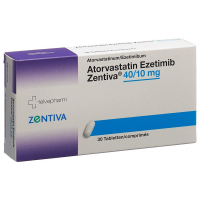 АТОРВАСТАТИН Эзетимиб Зентива табл. 40/10 мг