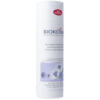 Biokosma Успокаивающий крем для тела Органический альпийский лен Органическая овсянка Бутылка 200 мл