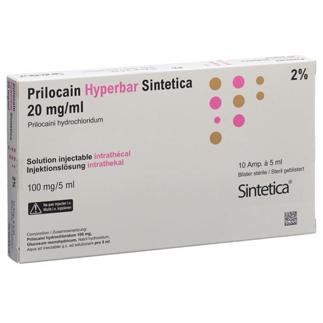 PRILOCAIN Hyperbar Sint 100 mg/5ml ste Bli
