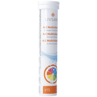Livsane AZ мультивитаминные шипучие таблетки со вкусом апельсина Ds 15 шт.