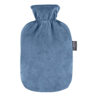 FASHY Wärmflasche 2l Flausch blau Th