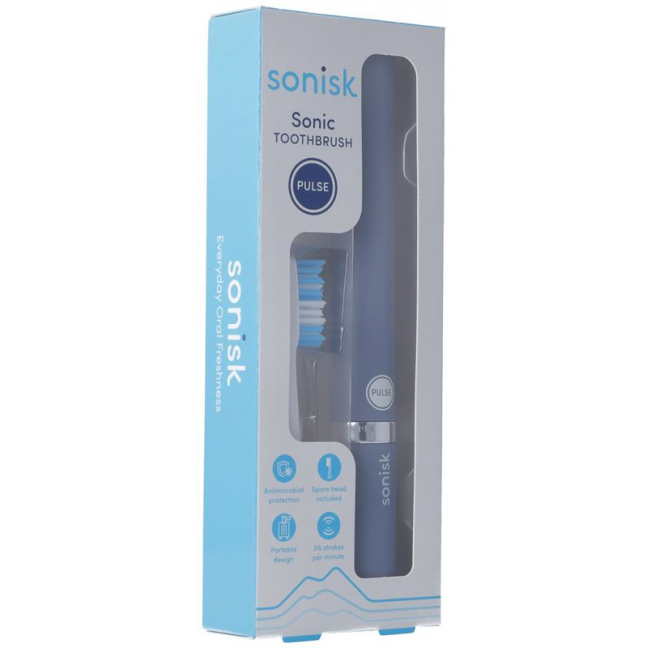 Звуковая зубная щетка SONISK темно-синяя